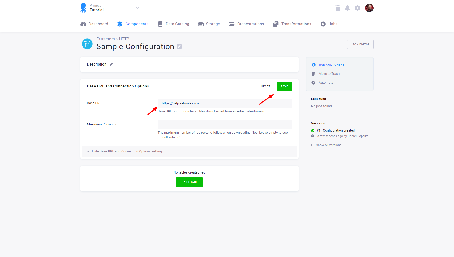 Screenshot - Base URL