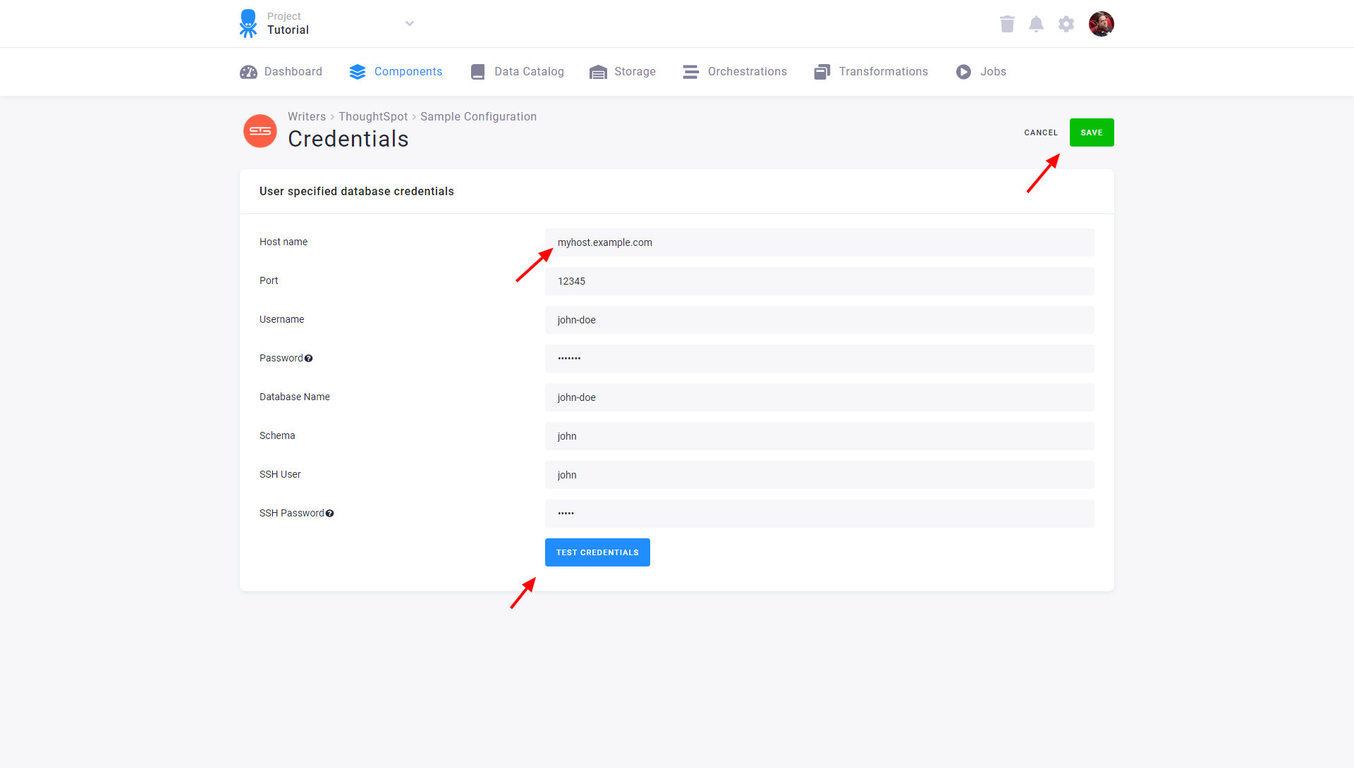 Screenshot - Credentials