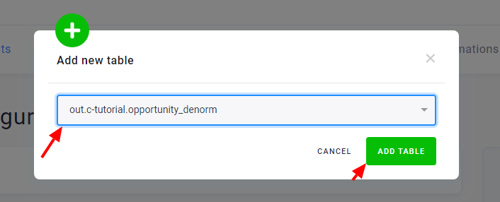 Screenshot - Select Table