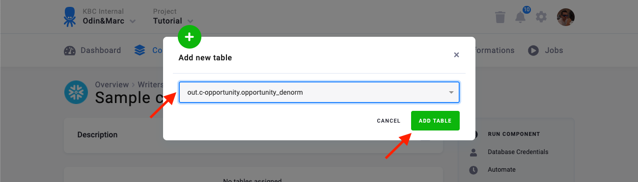 Screenshot - Select Table