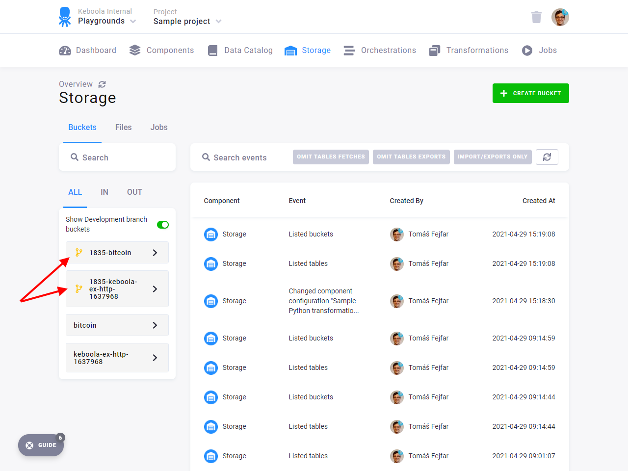 Screenshot - Production storage