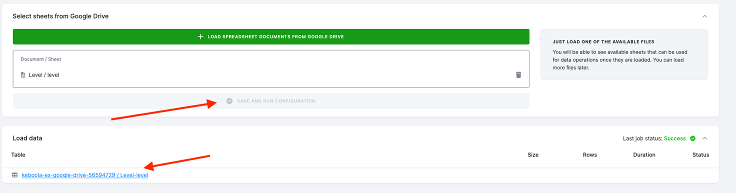 Save and Run Configuration